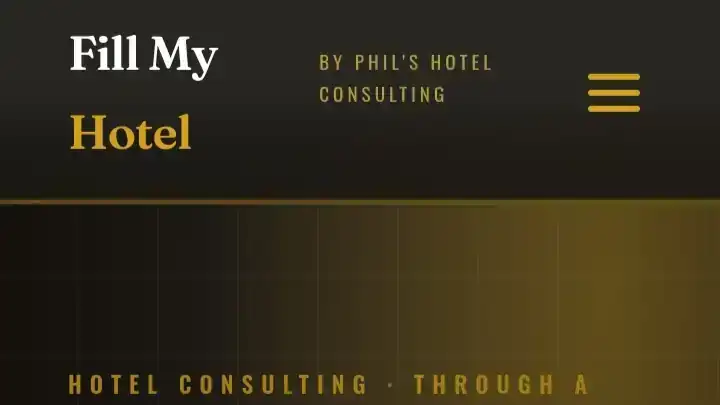 The Fill My Hotel website