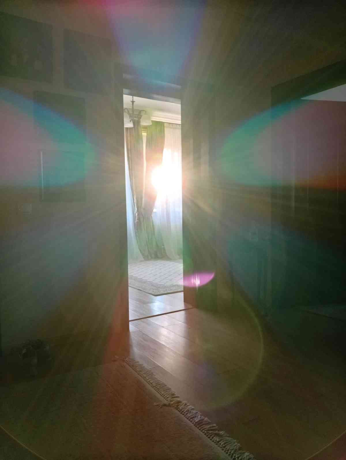 Late sun through the hallway
